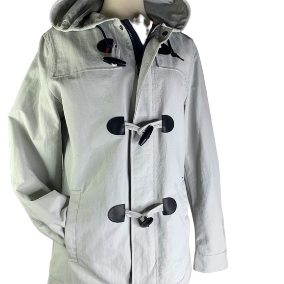 Nautica Gray Below Hips Zipper & Toggle Close Hood Lined Pockets Jacket X-Small - Picture 1 of 13